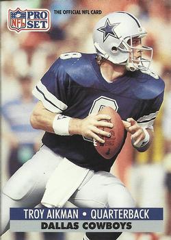 Troy Aikman Dallas Cowboys 1991 Pro set NFL #128